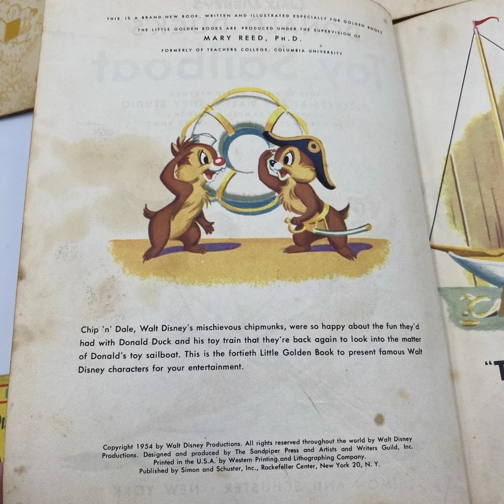 Lot Set of 3 Vintage Disney Little‎ Golden Books Donald Duck